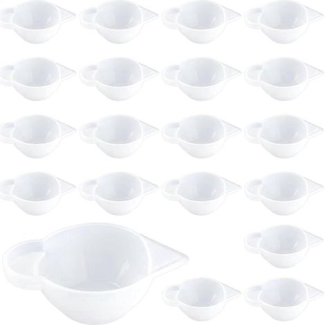 Lot de 20 gobelets mélangeurs en résine, petits moules en silicone (1/5)