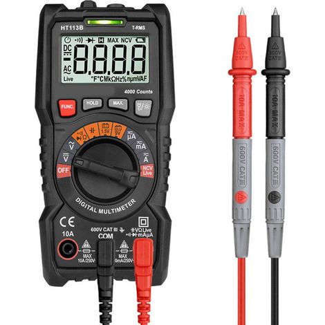 Testeur Multimètre Numérique Intelligent Multifonction Haute Précision Automatique Portable Instrument HT113B Anglais (1/5)