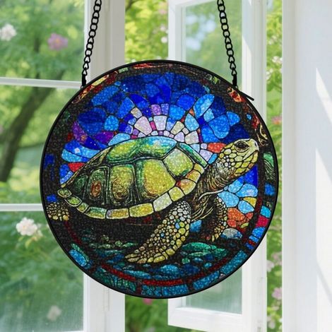 Capteur de soleil en vitrail - décoration spirituelle 15cm (1/4)
