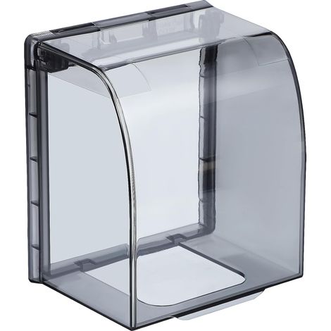 Couvercle de prise électrique - protecteur de prise en plastique, design de levage de commutateur de type 86, protecteur de prise étanche pour salle de bains (1/2)