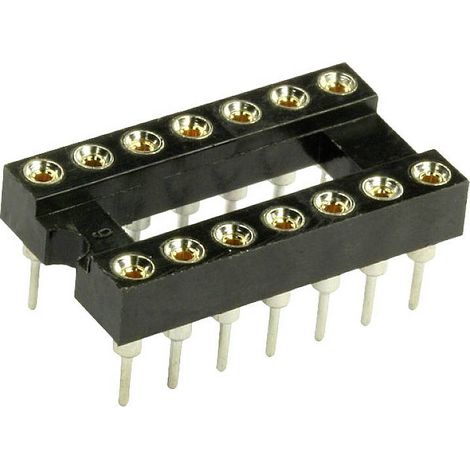 econ connect PZ14AW Support de circuits intégrés Nombre de pôles: 14 contacts de précision 1 pc(s) Tube S597812