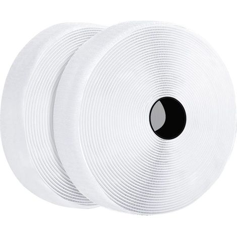 25M Bande Agrippantes Adhésives Rubans Adhésifs Bande Ruban Scratch Autocollant Moustiquaire Hook Loop Rouleau Scratch (1/5)