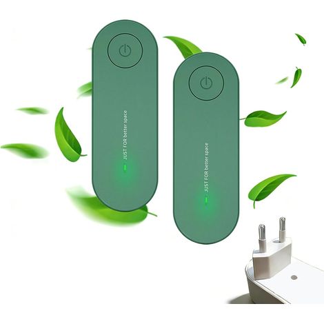 Purificateur d'Air Ionique, Purificateur d'Air, Respirez Un Air Vraiment Sain Purifiez Votre Maison Pour Cuisine Chambre Salon Garage Salle De Bain Pour Animaux (Green-2PC, One Size) (1/5)