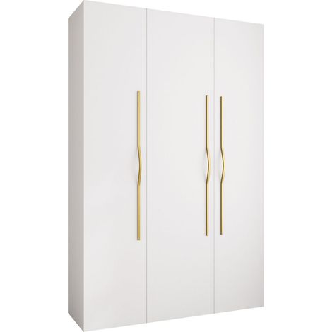 Armoire Hartford 563, Blanc, 246x160x52cm, Portes d'armoire: Avec des charnières, Nombre d'étagères: 0 (1/5)