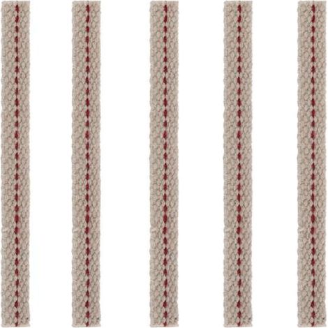 Lot de 5 mèches pour lampe à pétrole et à huile, 1 x 12 cm. (1/3)