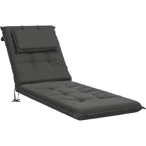 Sonnenliege Kissen GEMERT 100 % Polyester Anthrazit vidaXL (1/5)