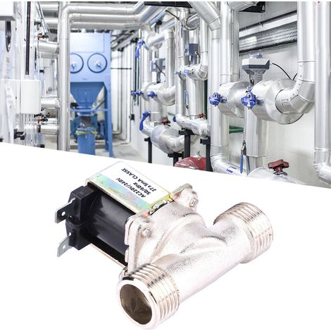 Électrovanne laiton 220/240V AC G1/2 normalement fermée, arrivée d'eau automatique, robinet solénoïde NC pour irrigation et appareils ménagers (1/2)