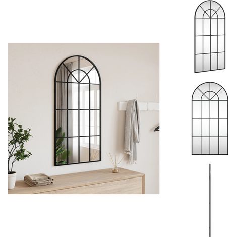 Miroir mural noir 50x100 cm arche fer - Miroir Mural - Miroir Design - Miroir Noir - Miroir Moderne - Décoration Murale (1/5)