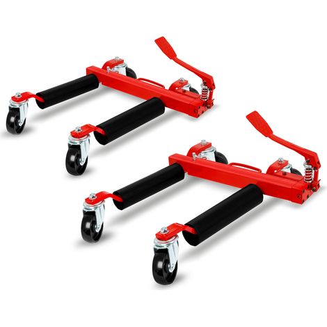 Set 2 ayudas hidráulicas de maniobra 680kg ancho neumático 230mm taller coche EBERTH (1/5)