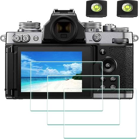 Protector de pantalla para Nikon Zfc y zapata, protector de vidrio templado óptico de 0,3 mm, dureza 9H, antiarañazos, antihuellas, antiburbujas - Paquete de 3