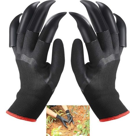 3PCS Gants de Jardin avec des Griffes,Plantation Gant de Jardinage est Le Meilleur Choix pour Rapide et Facile à Creuser et Planter des Plantes de pépinière, Meilleur Cadeau pour Le Jardinier (1/4)