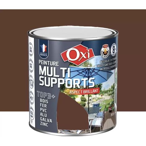 Peinture Multi-Supports Top3+ OXI Brun Brillant 0,5 L (1/4)