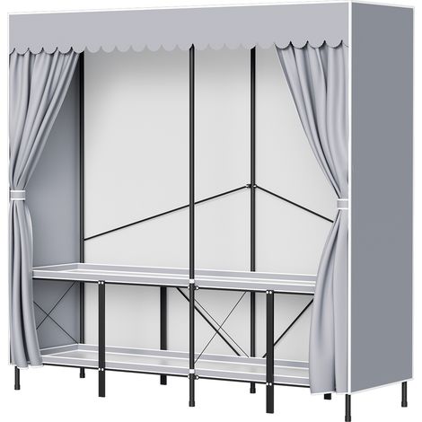 SWANEW Armadio per camera da letto - 178x170x48cm - Casa - Resistente alla polvere - Nero (1/5)