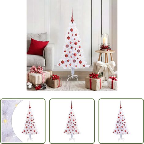 Weihnachtsbaum LED -  Künstlicher Weihnachtsbaum Weiß 120 cm PVC und Stahl