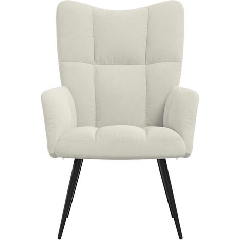 Relaxsessel Cremeweiß Velours
