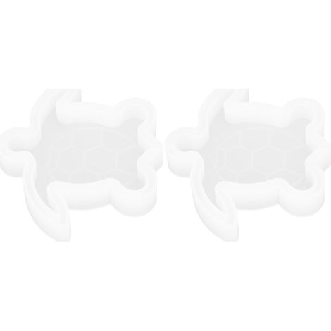 Lot de 2 moules en silicone en forme de tortue, décor de bureau et accessoires de bijoux artisanaux à faire soi-même. (1/5)