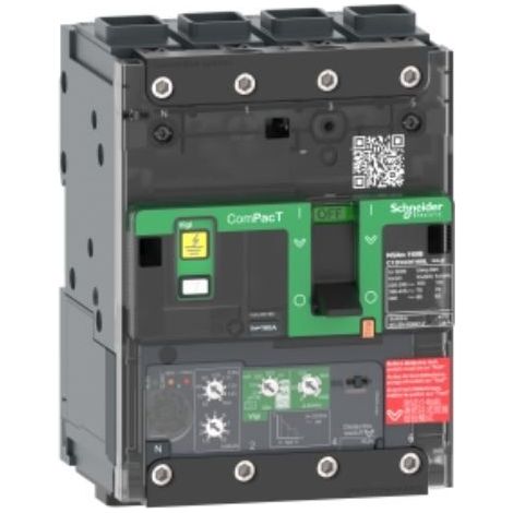 Interruttore Compact Nsxm 16Ka Vigi 160A 4P Everlin (Schneider Cod. C12E44V160L)