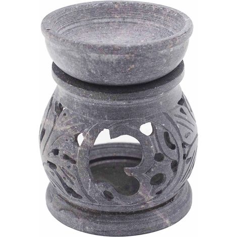 Petit brûleur à mazout en pierre ollaire 8cm - Om- Vendu par 1 (1/4)