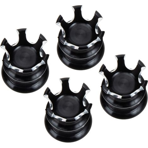 piezas de tapas de tuercas de aleación de aluminio negro para (1/2)