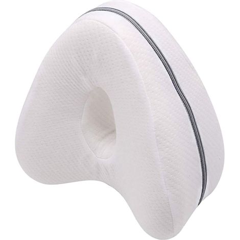 Genou oreiller pour dormir Coussin orthopédique pour jambe avec mousse à mémoire de forme pour dormeurs latéraux, Oreiller de soutien du genou pour jambe hanche soulagement de la douleur(Blanc) (1/5)
