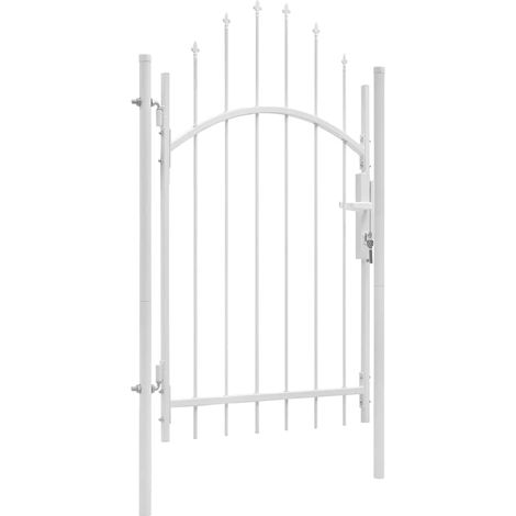 Garden Gate Woerden Steel 1x2.45 m White vidaXL