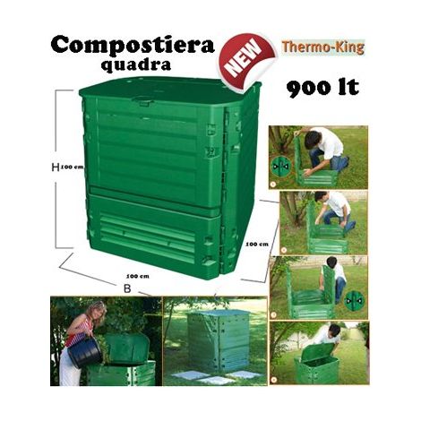 Compostiera 900 lt composter thermo-king 100 x 100 x 100 cm
