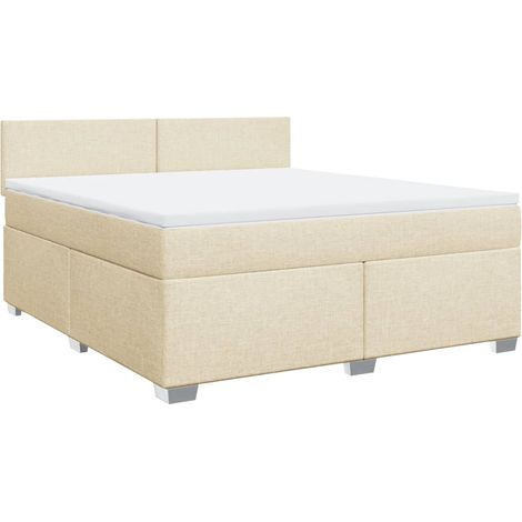 Maison Exclusive - Boxspringbett mit Matratze Creme 180x200 cm St