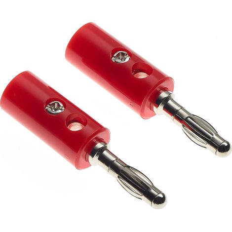 Lot de 2 Fiches Banane empilables, Paquet de Rouge Fils de Test de fiche Banane de 4 mm et exécution de Plusieurs Circuits Isolé pour la sécurité (1/5)