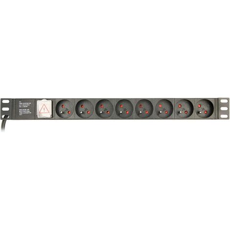 GEMBIRD EG-PDU-014-FC14 UNIDAD DE DISTRIBUCIÓN DE ENERGÍA (PDU) 8 SALIDAS AC 1U NEGRO (1/4)