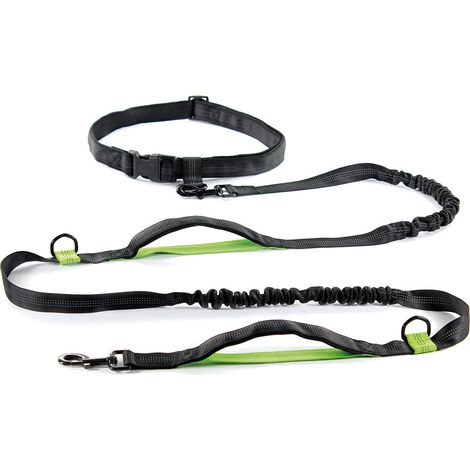 Laisse de sport pour chien en nylon pour le jogging avec ceinture (1/3)