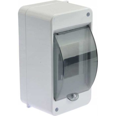 Cuadro de distribución modular de superficie 1x3 con cristal ahumado