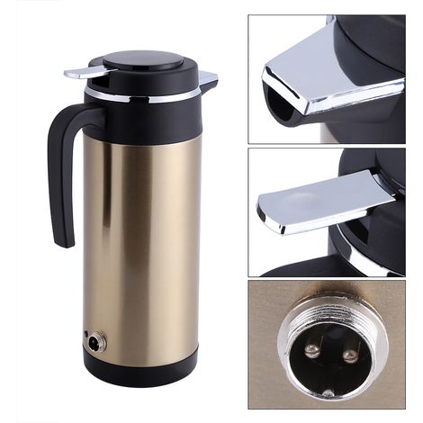 850 ml 12 V Edelstahl-Elektro-Auto-Thermobecher, tragbarer Wasserkocher für heißes Wasser unterwegs (1/5)