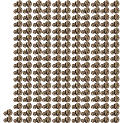 Lot de 200 Rivets à Tête Ronde Chicago 8x6mm, Durables pour SAC à Main et Vêtements, Bricolage DIY, Teinte Bronze, Fixations Haute Résistance (1/5)