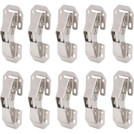 Lot de 10 charnières de pont de meuble renforcées à montage en surface, sans perçage, charnières à barillet renforcées de 7,6 cm (3 pouces) (1/5)