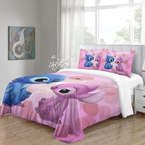 Housse De Couette - 140x200 cm - Rose - Imprimé Anime - 1 Pièce (1/4)