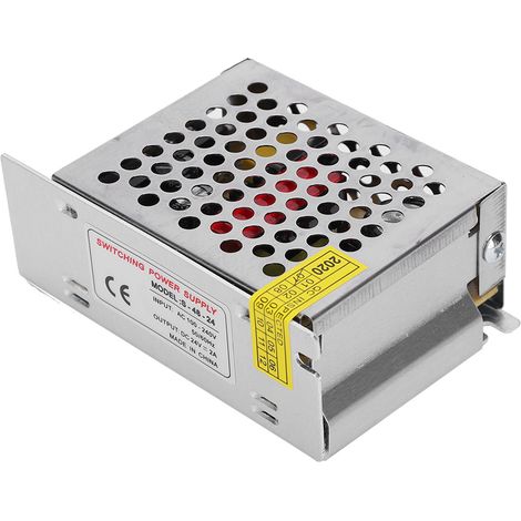 Adaptateur secteur à découpage en alliage d'aluminium DC24V pour écran LED, bande lumineuse, imprimante 3D (S-48-24 (24v 2a 48W) AC100-240V) (1/5)