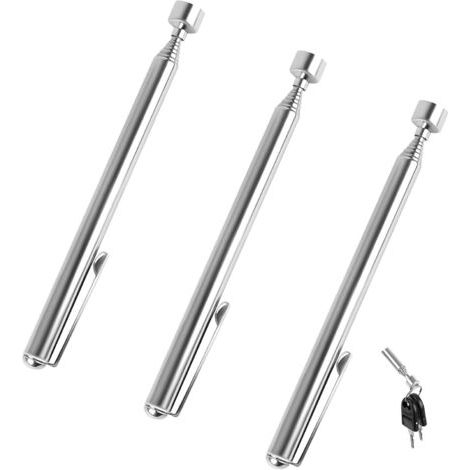 Outil de Ramassage Magnétique Télescopique 3 Pcs Outil de Ramassage Aimanté Flexible Bâton de Tige de Ramassage Rétractable avec Clip de Poche pour Clés Pinces Vis Écrous Boulons (1/5)