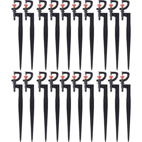 Lntyq Arroseur d'arrosage, 20 pièces, Micro - Asperseur Arroseur Rotatif à 360 degrés de Type G, Arroseur de Pelouse pour l'irrigation de la pelouse de Serre de Jardin (1/4)