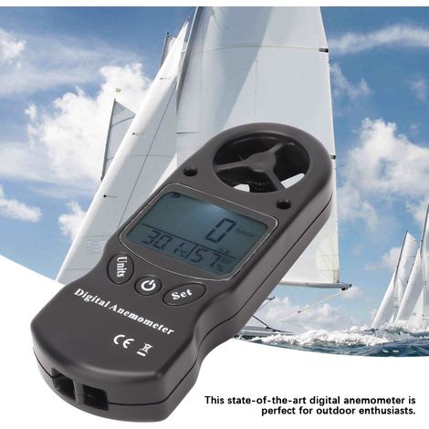 TL-300 Anémomètre Compact Portable 3 en 1 Polyvalent Numérique Thermomètre Hygromètre (1/5)