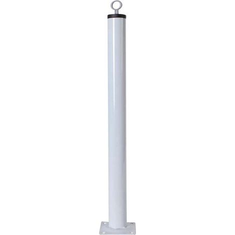 Piede ferro fisso d.30 h.350 bianco