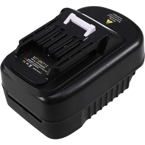 Adapter von Makita 18V auf 12V Akku für Makita 12V Akku-Werkzeuge BL1016, BL1021B, JH3 Schwarz (1/5)