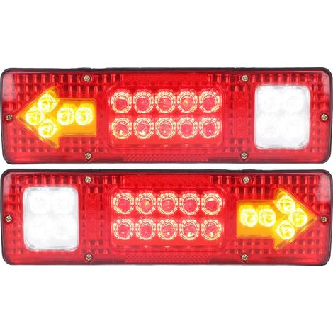2x Feux Arrière LED 12V Haute Luminosité Clignotants Universels pour Remorques Camions Caravanes Bateaux Camping-Cars (1/5)