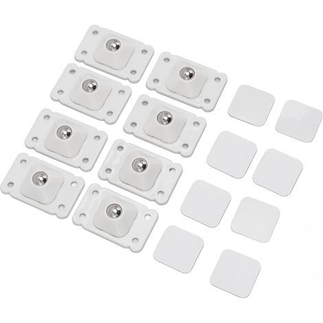 Mini roulettes adhésives pivotantes à 360° pour mini-boîtes de rangement blanches (1/5)