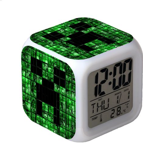 Digitaler Multifunktionswecker Minecraft-Wecker LED-Edition