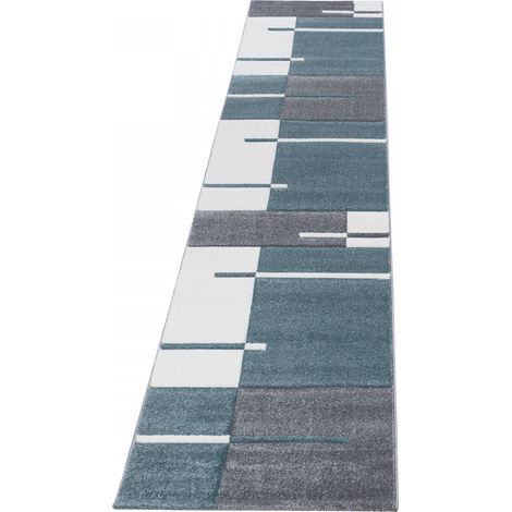 Ayyildiz Tapis Moderne - Géométrique - Abstrait Design - Tapis Flottant Salon - Coloré - 80 cm x 300 cm (1/5)