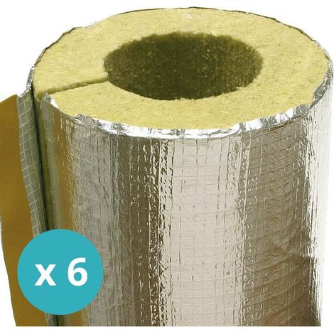 Lot de 6 isolants haute température 660° POUR TUBE Ø80-Lg 1 mètre épaisseur 35mm