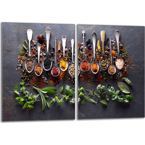 Plaque de protection en verre pour la cuisinière 2x40x52 Épices (1/5)