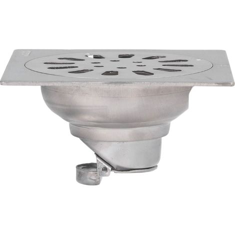 Siphon de sol carré en acier inoxydable avec crépine et couvercle amovible pour cuisine et salle de bain (1/5)