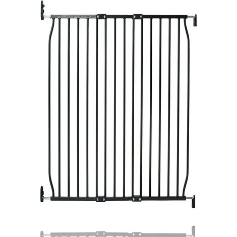 Safetots Extra Tall Eco Screw Fit Baby Gate, Black, 90cm - 100cm, Extra Tall Gate 100cm in Height, Stair Gate for Baby