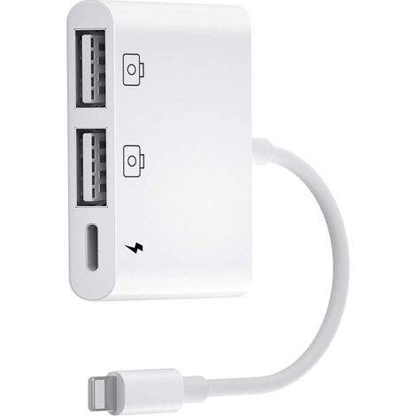 Adaptateur Caméra USB pour iPhone - 3 en 1, Compatible avec iPhone 13/12/11/X/XS/XR/8/7 et iPad (1/5)